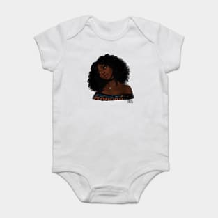 Dark Skin Girl Baby Bodysuit